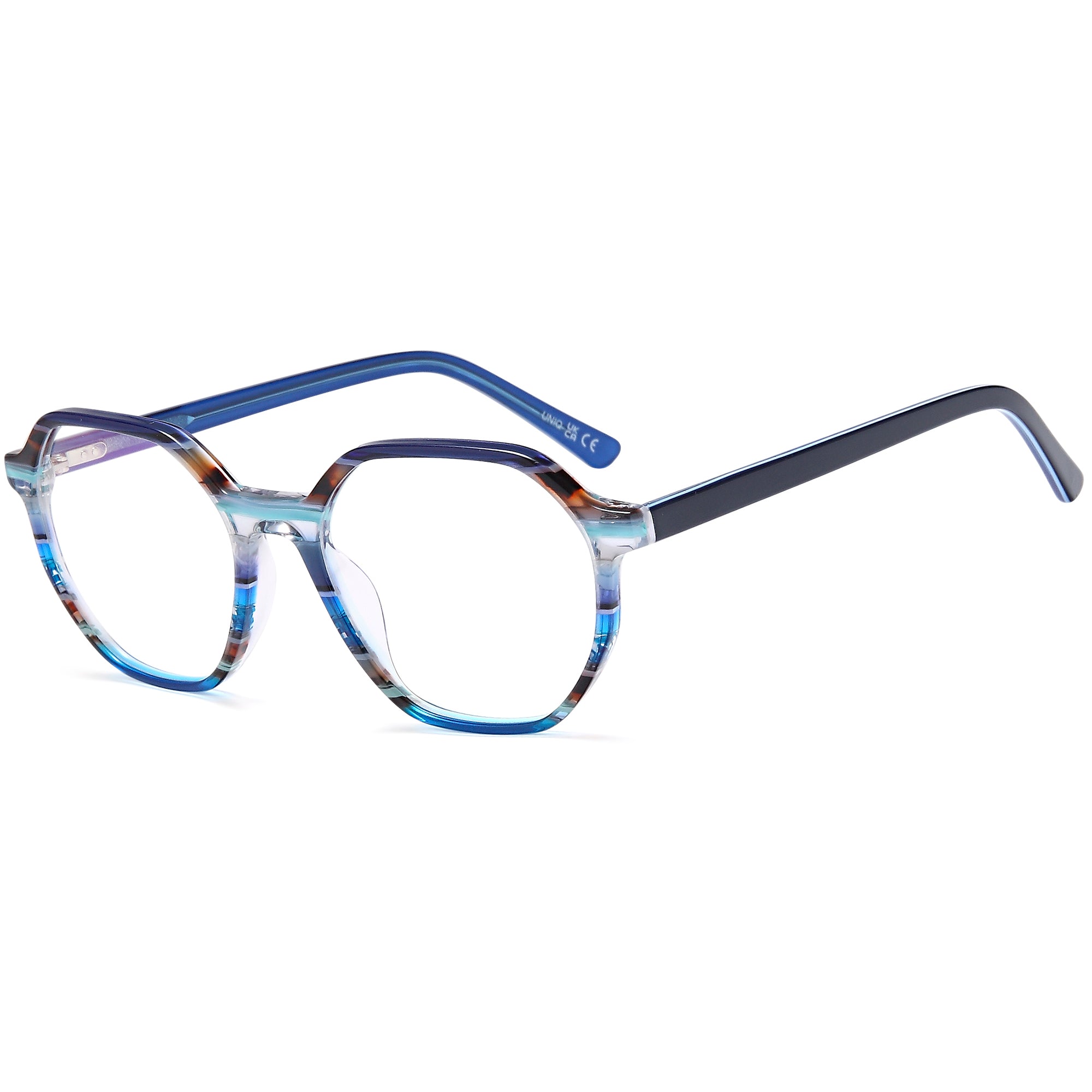 Uniq UN7107 Blue Round Plastic Glasses – Unisex Full Rim Eyewear
