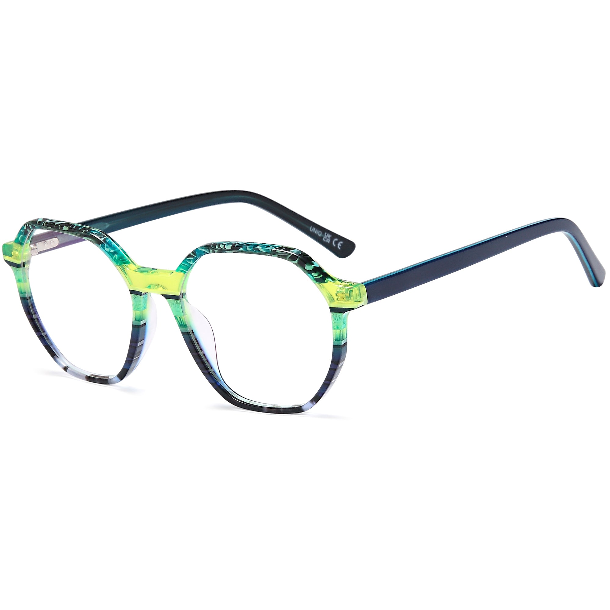 Uniq UN7107 Green Round Plastic Glasses – Unisex Full Rim Eyewear