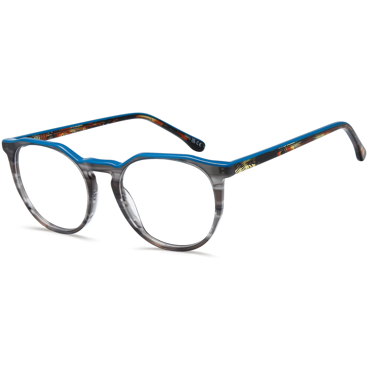 UNIQ UN7114 Grey Round Plastic Glasses – Unisex Full Rim Eyewear