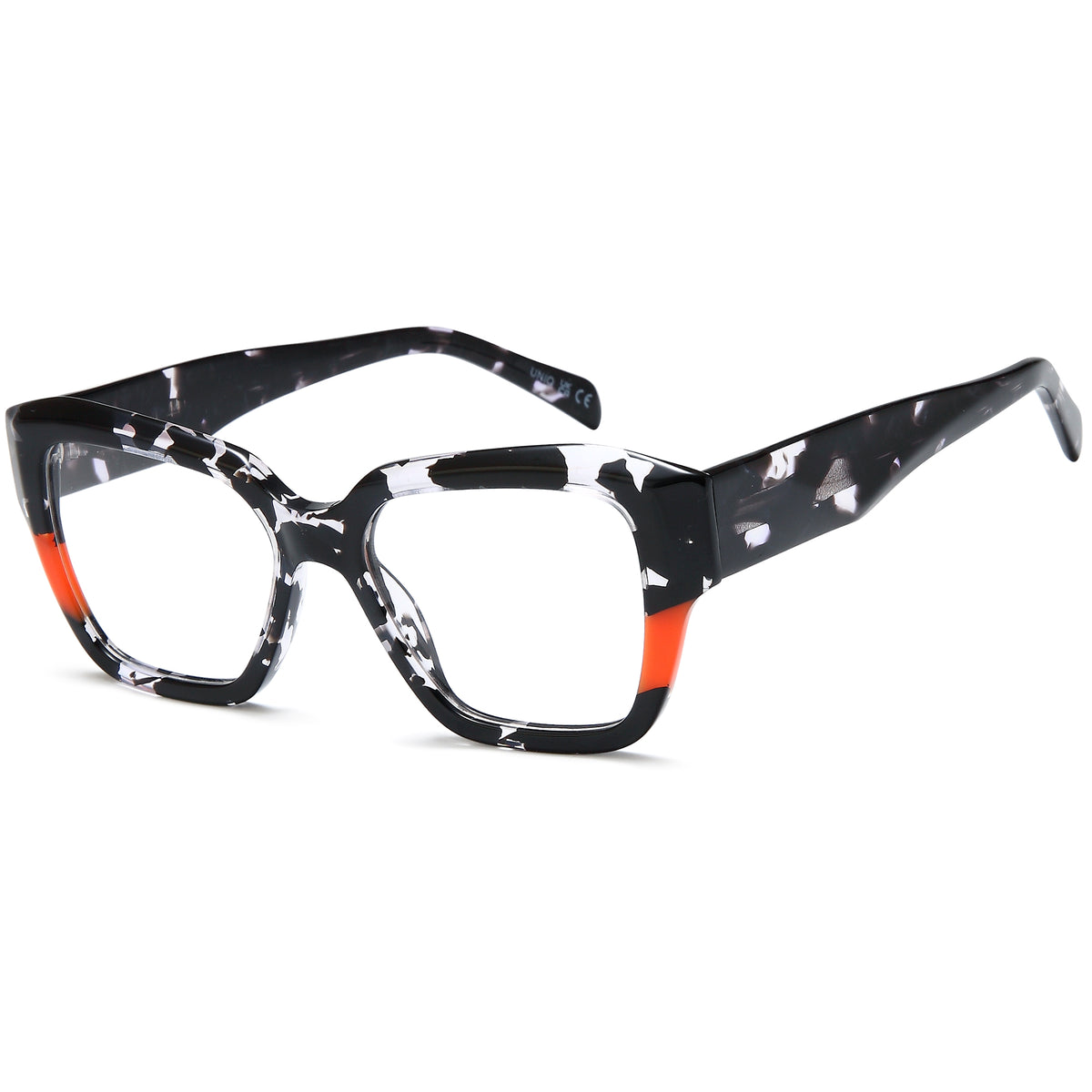 UNIQ UN7116 Black Square Plastic Glasses – Unisex Full Rim Eyewear