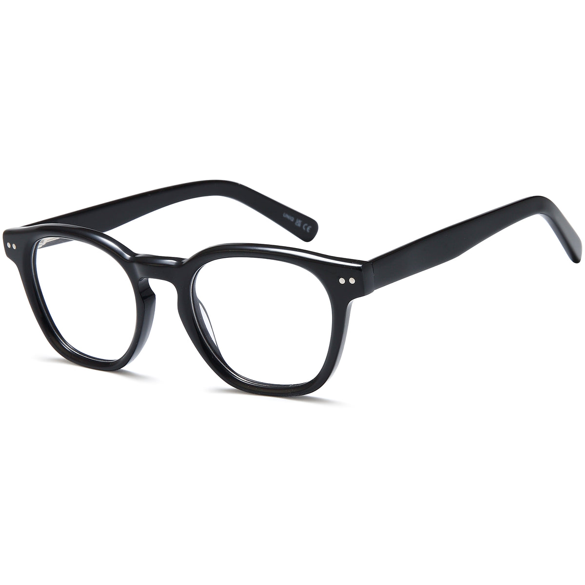 UNIQ UN7120 Black Round Plastic Glasses – Unisex Full Rim Eyewear