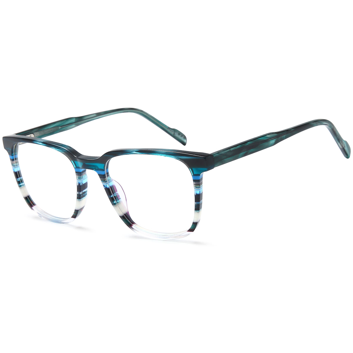 UNIQ UN7124 Blue Square Plastic Glasses – Unisex Full Rim Eyewear