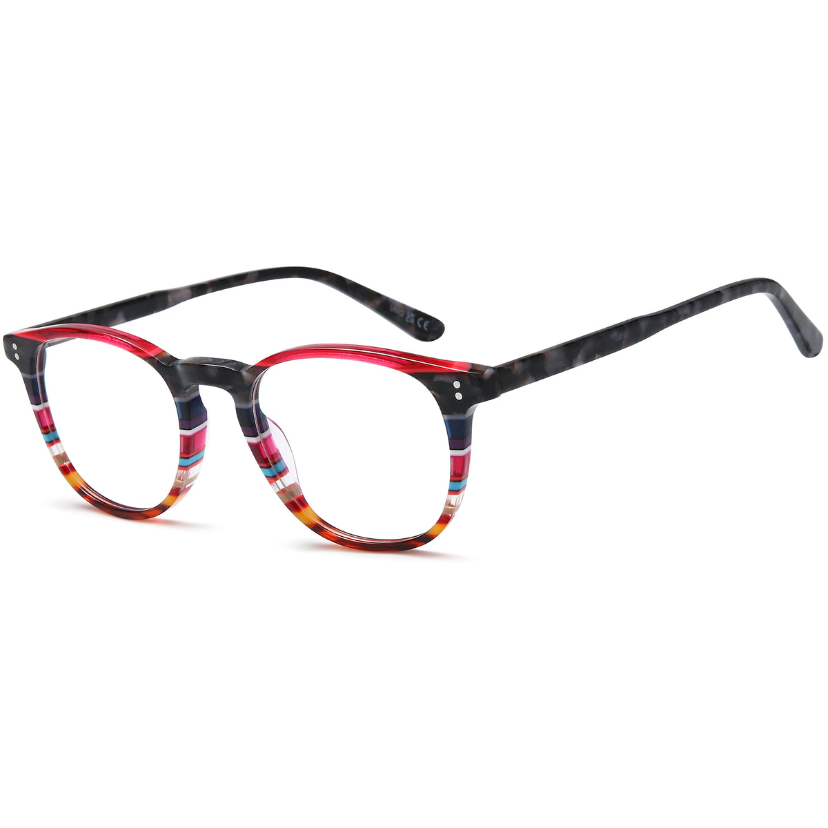 UNIQ UN7125 Grey Round Plastic Glasses – Unisex Full Rim Eyewear