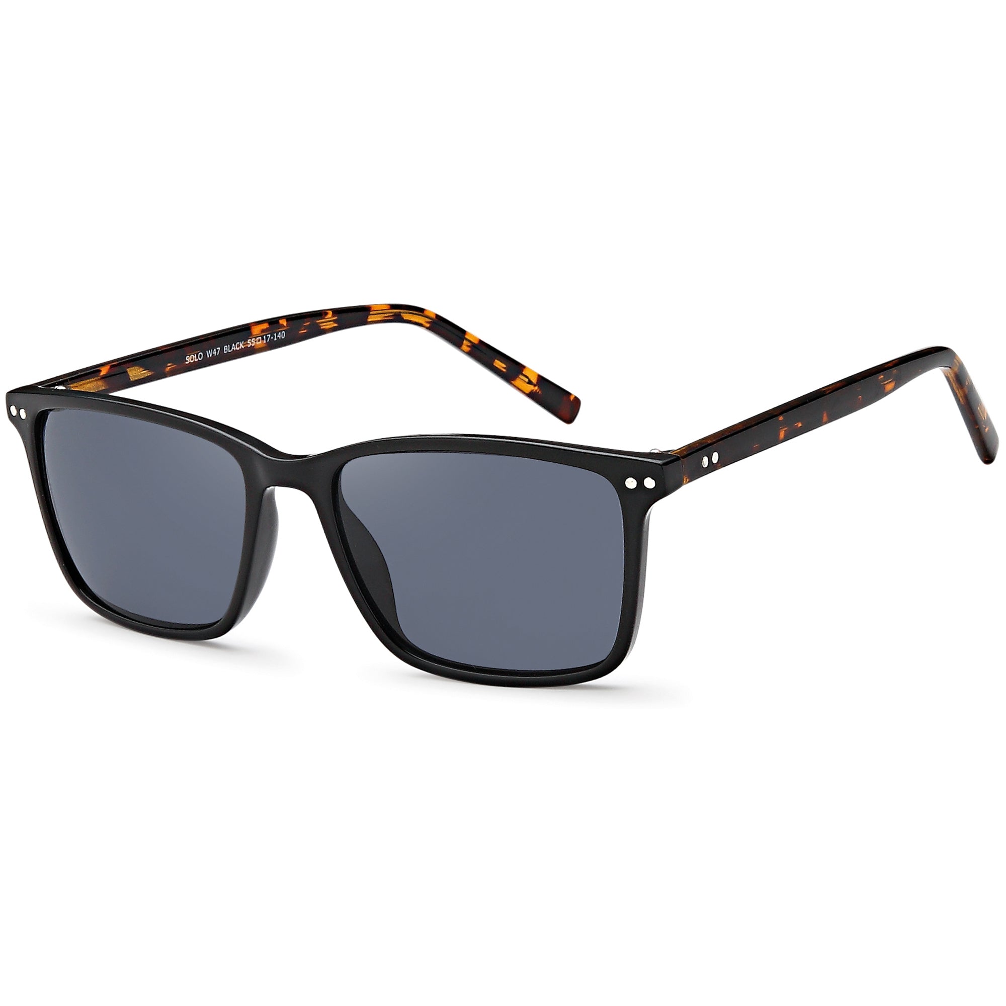 Solo Sun SUN47 Black Plastic Glasses – Men Full Rim Eyewear