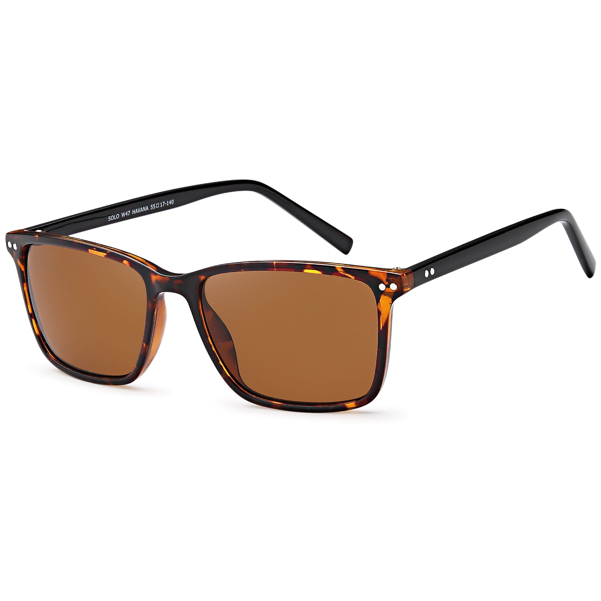 Solo Sun SUN47 Havana Plastic Glasses – Men Full Rim Eyewear