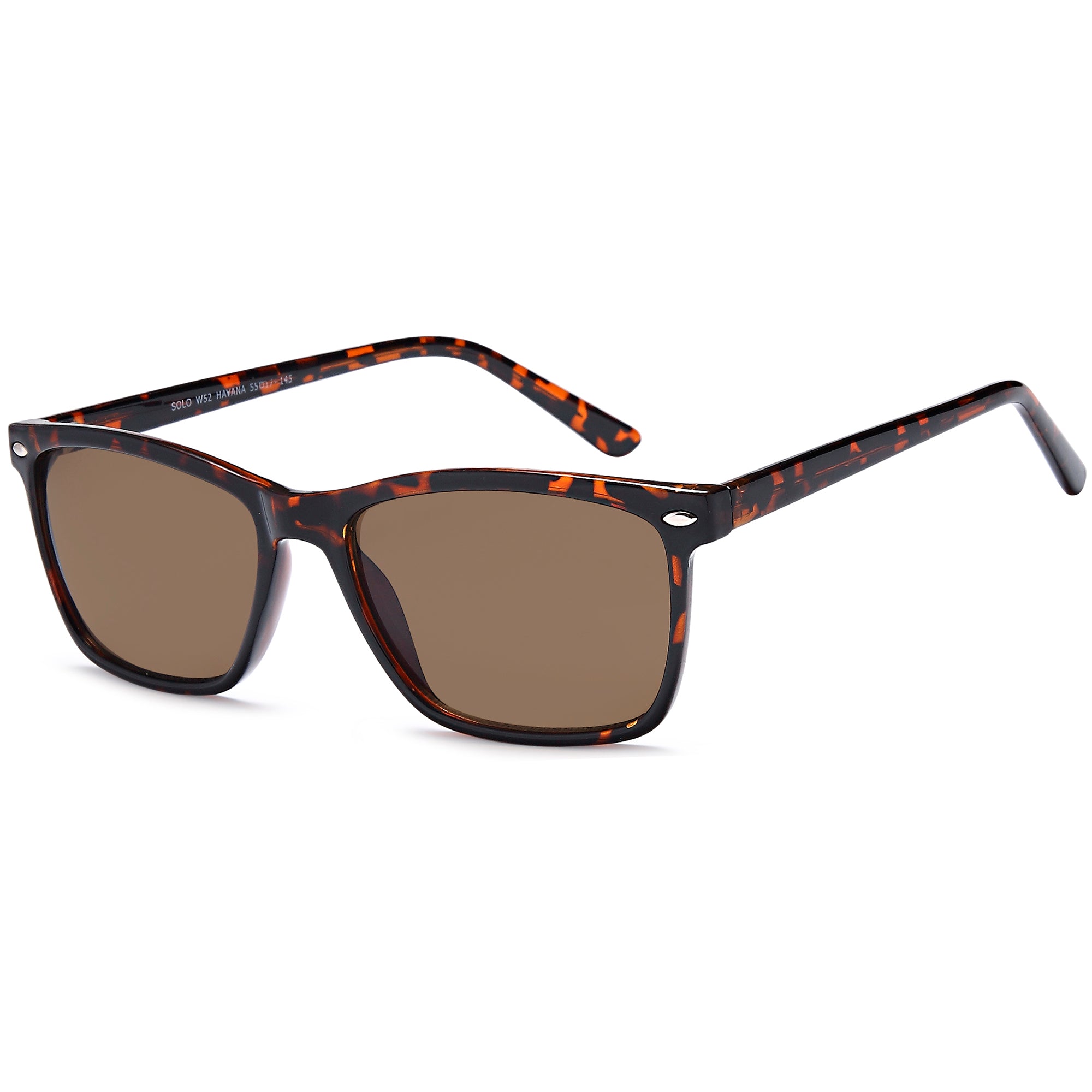 Solo Sun SUN52 Havana Plastic Glasses – Men Full Rim Eyewear