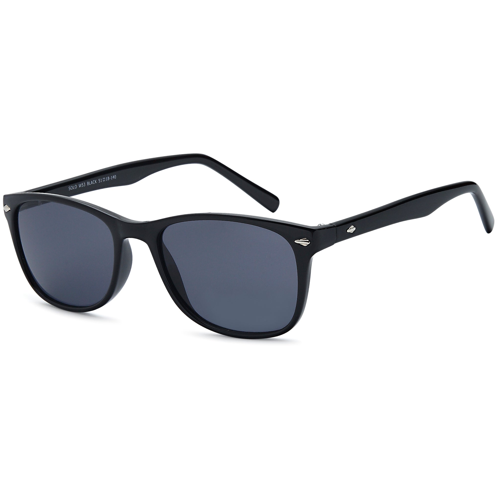 Solo Sun SUN53 Black Plastic Glasses – Unisex Full Rim Eyewear