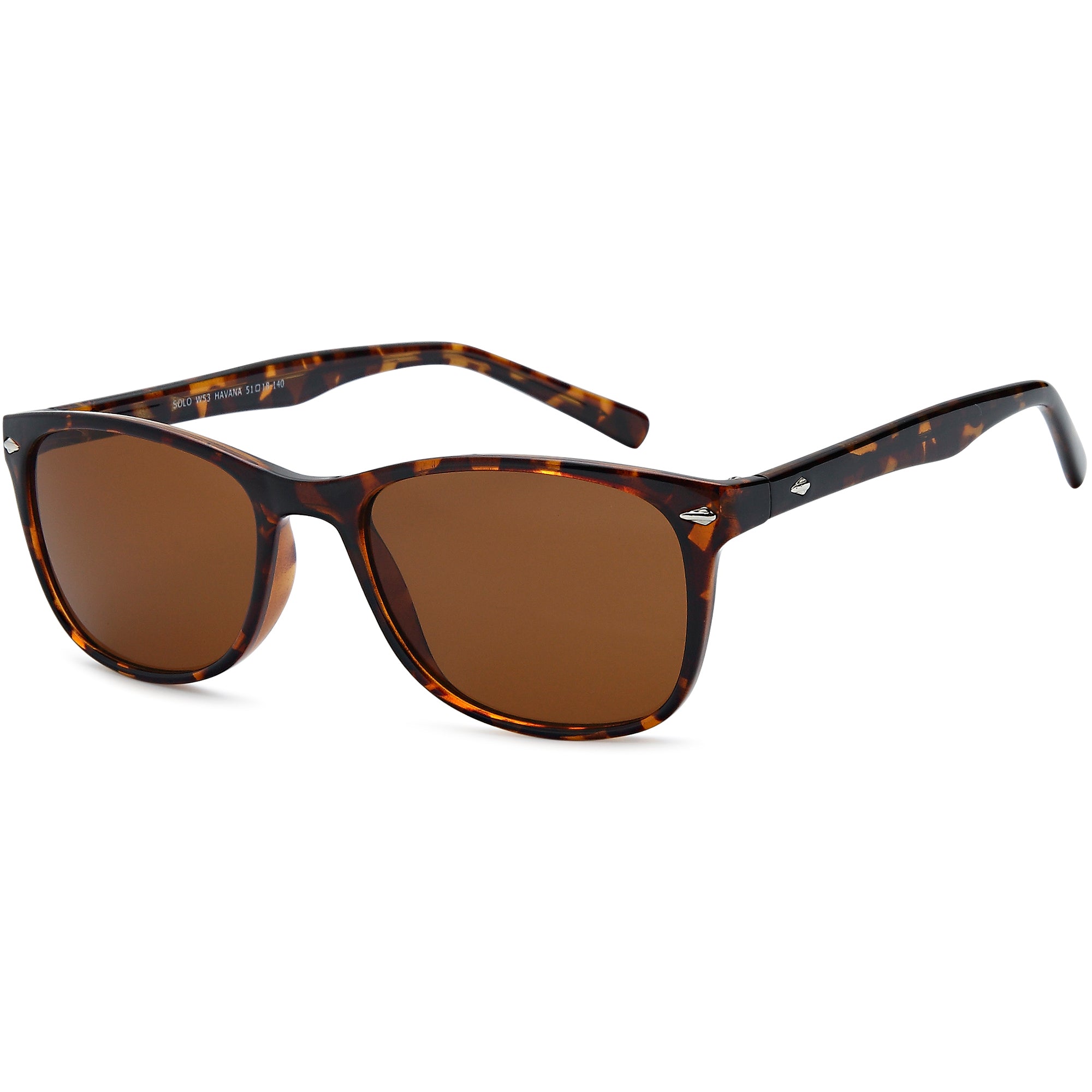 Solo Sun SUN53 Havana Plastic Glasses – Unisex Full Rim Eyewear