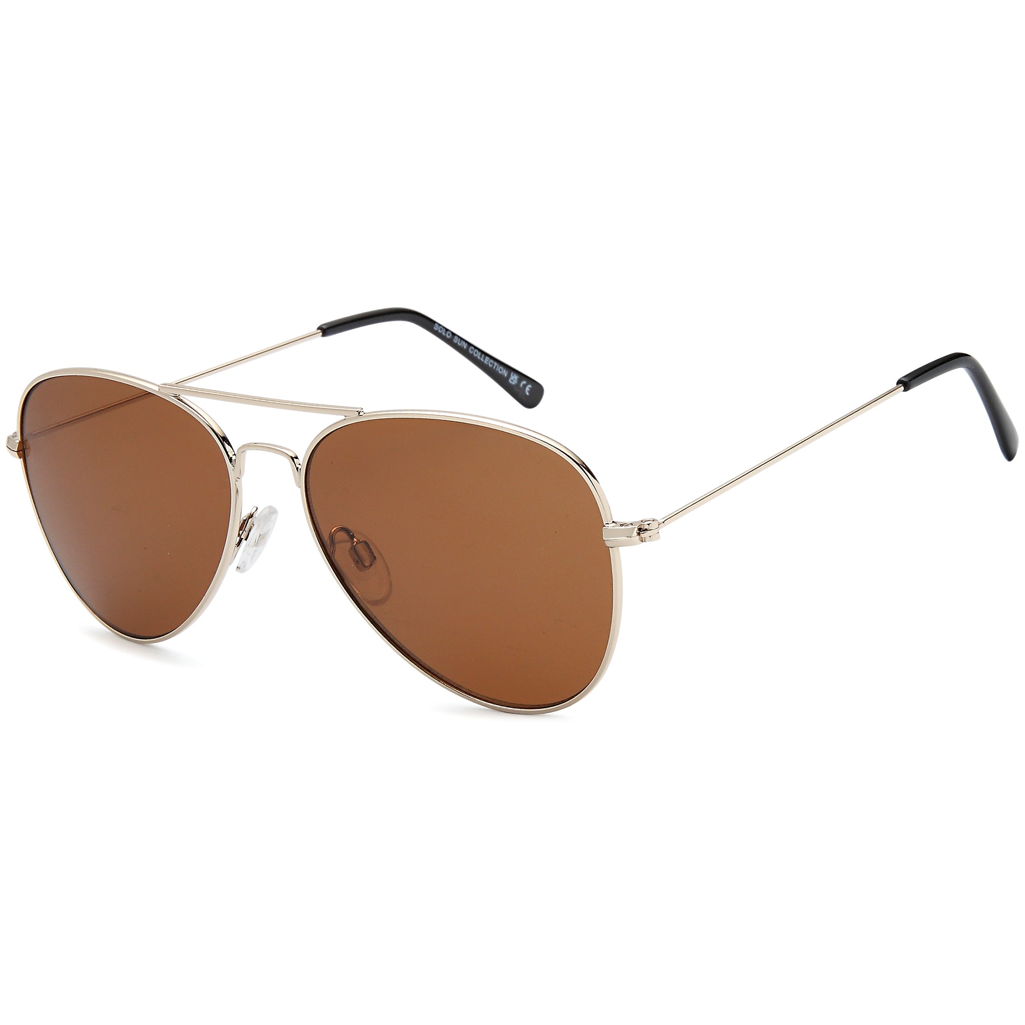 Solo Sun SUN54 Gold Plastic Glasses – Unisex Full Rim Eyewear