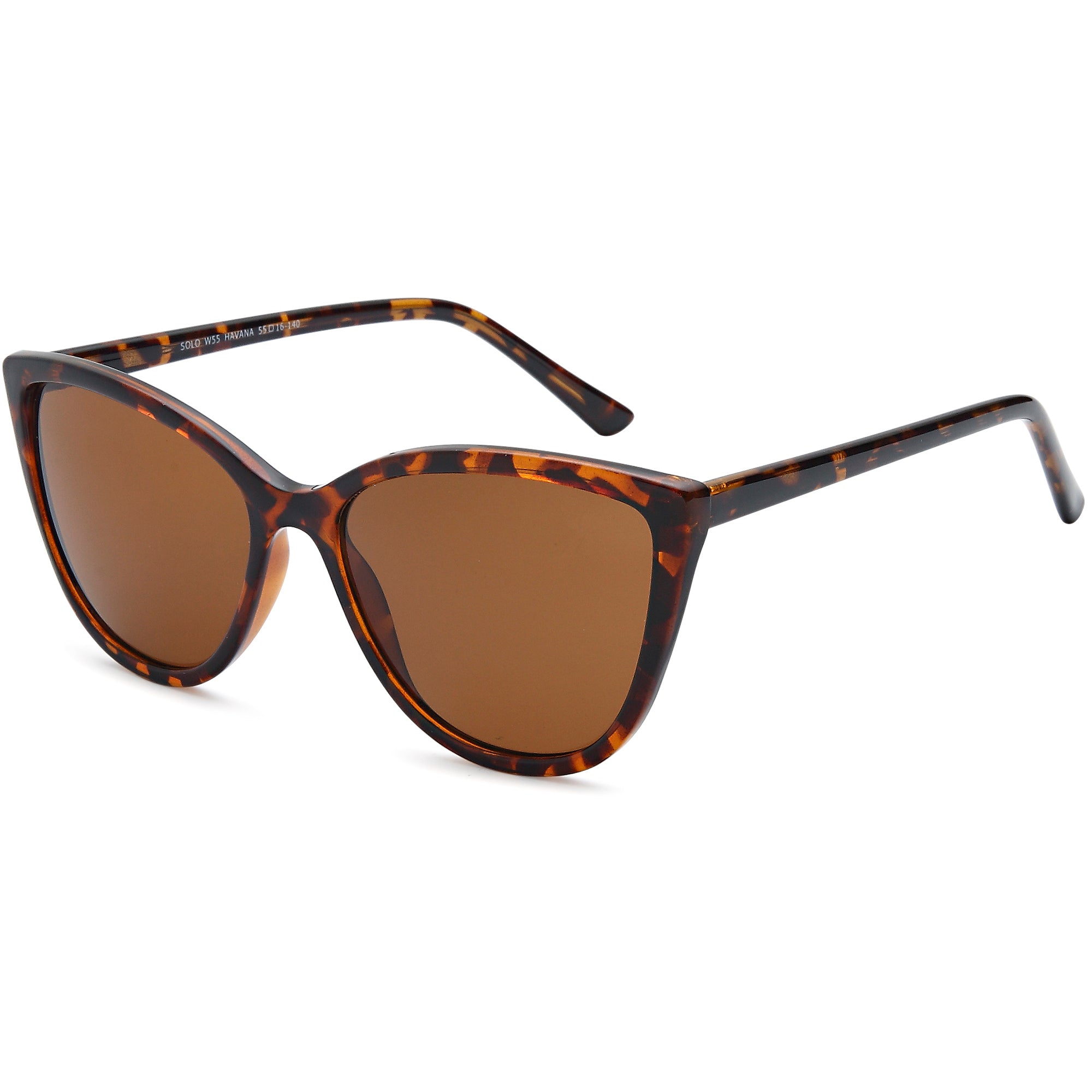 Solo Sun SUN55 Havana Plastic Glasses – Women Full Rim Eyewear